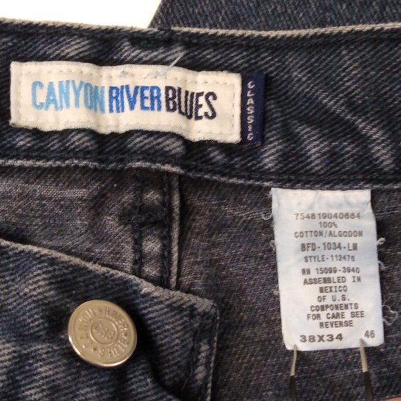 CRB Canyon River Blues 36x29 Men's Classic Modified Straight Leg Style# 112476 - Picture 8 of 10